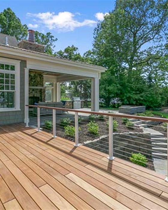 Attached deck extending indoor living space for a Central Arkansas home