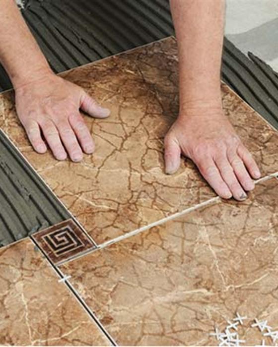 Ceramic tile flooring installation for a Central Arkansas home