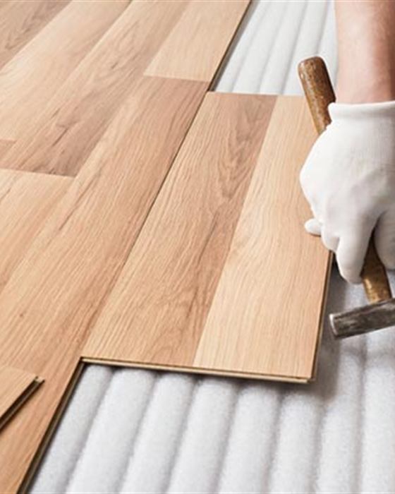 New flooring installation over a solid subfloor for a Central Arkansas home