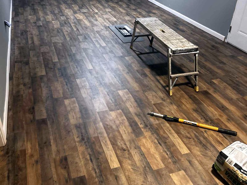 New plank flooring installed through a Central Arkansas home