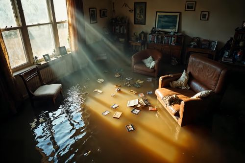 Flooded home interior due to inadequate drainage and gutters